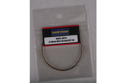 Przewód 0,38 mm 1m brązowy Hobby Design HD05-0025
