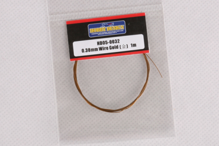 Przewód 0,38 mm 1m złoty Hobby Design HD05-0032