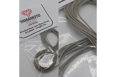 Braided Hose Line - Wąż pleciony srebrny 0.8mm 2m Yamamoto YMPTUN66