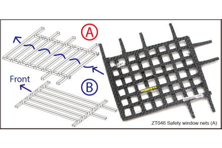 Siatka ochronna boczna wyścigowa ZoomOn ZT046