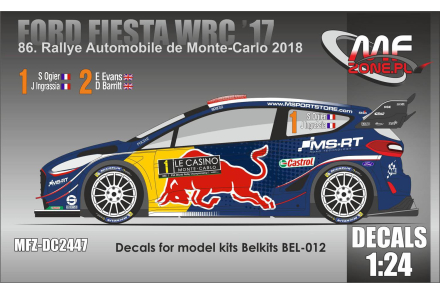 Kalkomania Ford Fiesta WRC 2017 Monte Carlo MF-Zone MFZ-DC2447