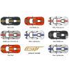 Kalkomania - pasy inwazyjne metalik do Ford GT - Blue Stuff 24016