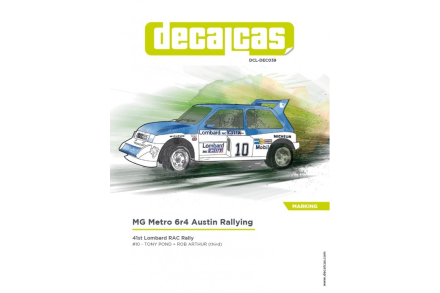 Kalkomania MG Metro 6r4 Austin Rallying Lombard RAC Rally 1985 Decalcas - DCL-DEC039
