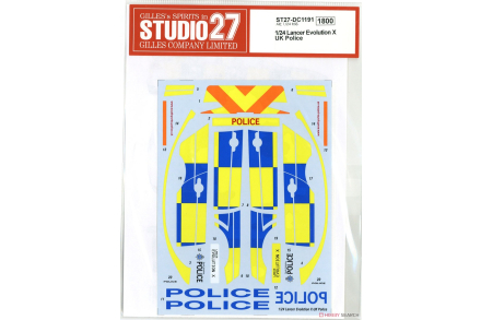 Kalkomania 1/24 Lancer Evolution X UK Police do zestawu Aoshima ST27-DC1191