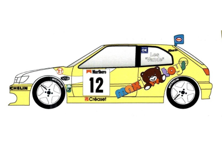 Kalkomania Peugeot 306 Maxi - Les Vande - MaxiToys RETK24473