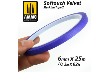 Taśma maskująca Soft Touch Velvet 6mm x 25m Ammo 8241