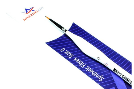 Pędzel modelarski ergonomiczny - włosie - syntetyczne - okrągły 