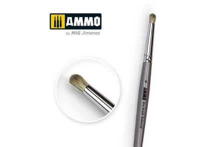Pędzel modelarski do techniki "suchego pędzla" - 6 - Drybrush Technical Brush - Ammo Mig 8702