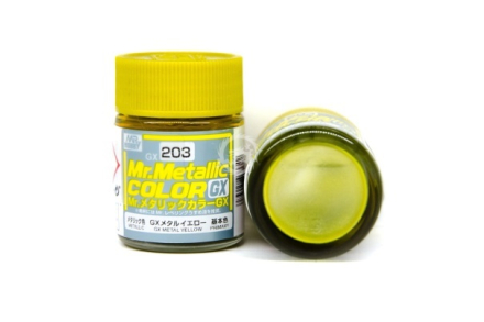 Farba Mr. Color Metallic GX-203 Metal Yellow - żółta metaliczna - Gunze GUNGX203