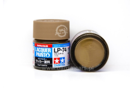 Farba Lacquer Paint LP-74 Flat Earth - Brązowy wojskowy ziemisty 10 ml Tamiya 82174