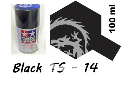 Farba w aerozolu TS-14 Black Spray - czarny - Tamiya 85014