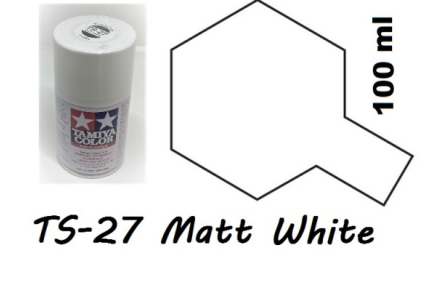 Farba w aerozolu TS-27 Matt White Tamiya 85027