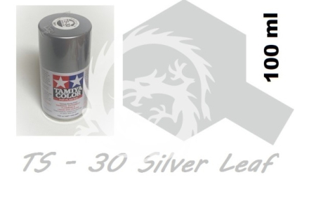 Farba w aerozolu TS-30 Silver Leaf Spray - srebrny metalik- Tamiya 85030