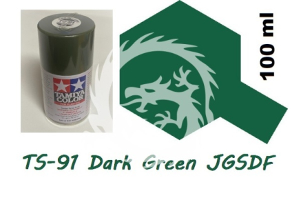 Farba w aerozolu TS-91 Dark Green - ciemny zielony Tamiya 85091