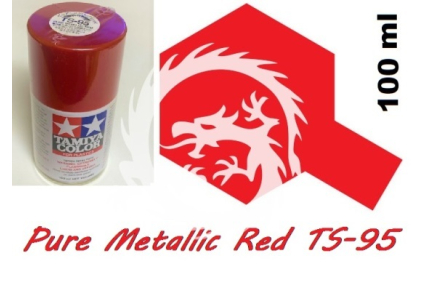 Farba w aerozolu TS-95 Pure Metallic Red - czerwony metalik - Tamiya 85095