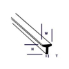 Profil przekrój T 1.2mm x 1.2mm x 0.4mm x 25cm Plastruct 90561