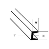 Profil Ceownik / U 4.8mm x 3.5mm x 0.8mm x 38cm Plastruct 90584