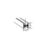 Profil szyna H 6.4mm x 6.4mm x 1.0mm x 38cm Plastruct 90546