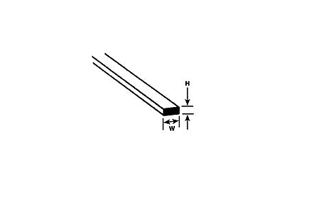 Profil pasek 4.0mm x 4.8mm x 25cm Plastruct 90798