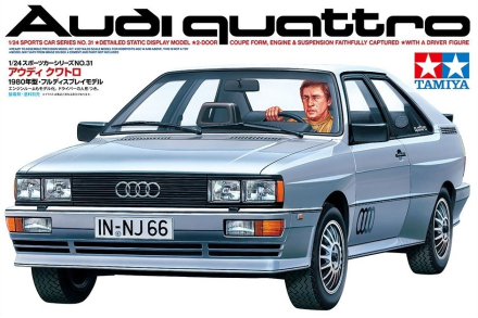 Audi quattro plastikowy model do sklejania